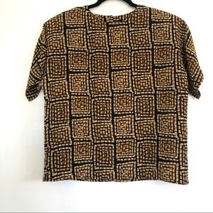 Vintage Che Studio Short Sleeve Blouse Top Size M